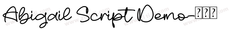 Abigail Script Demo字体转换